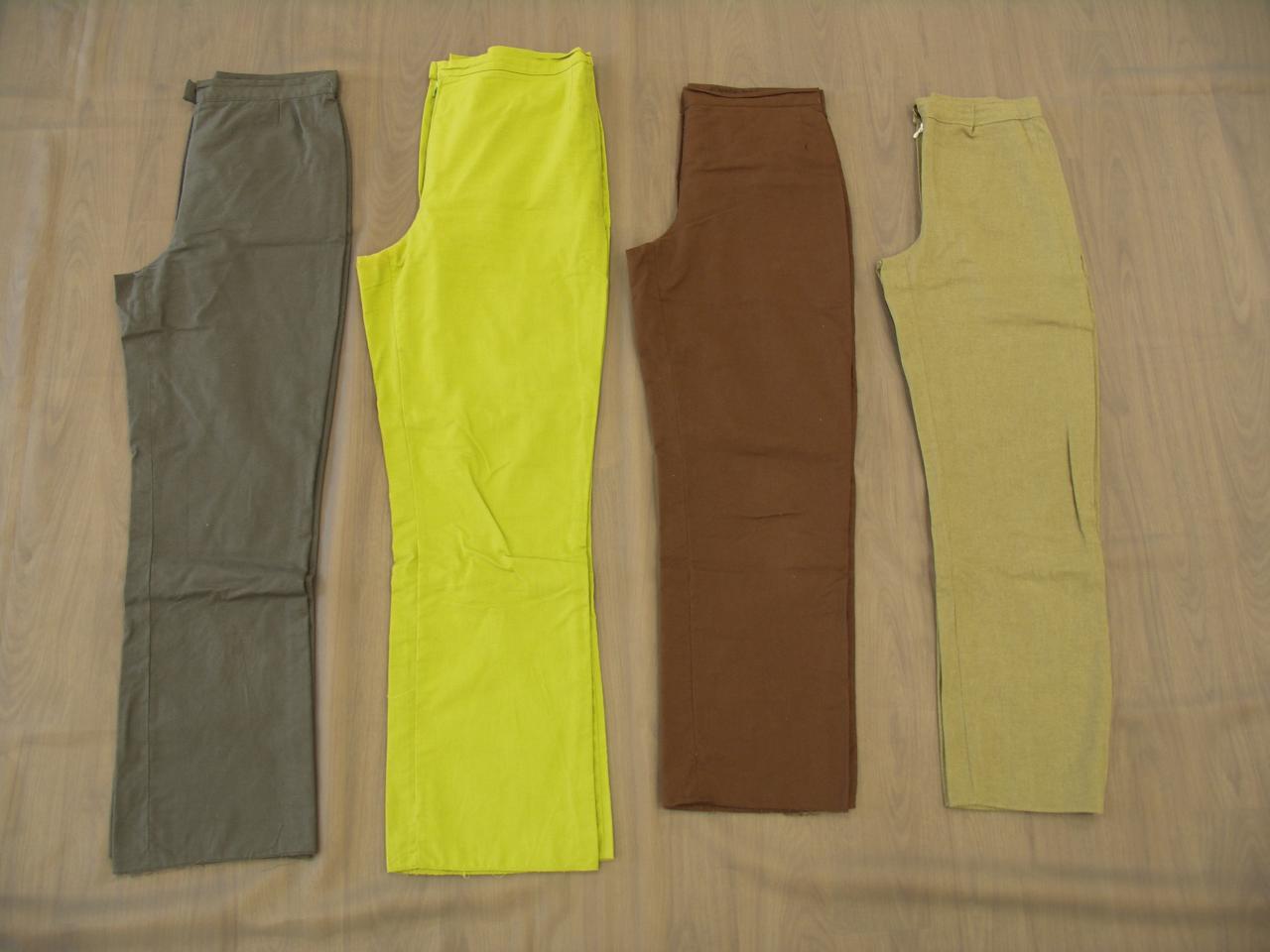 Pantalons vert, kaki, jaune et marron (x4) - 10/12 ans